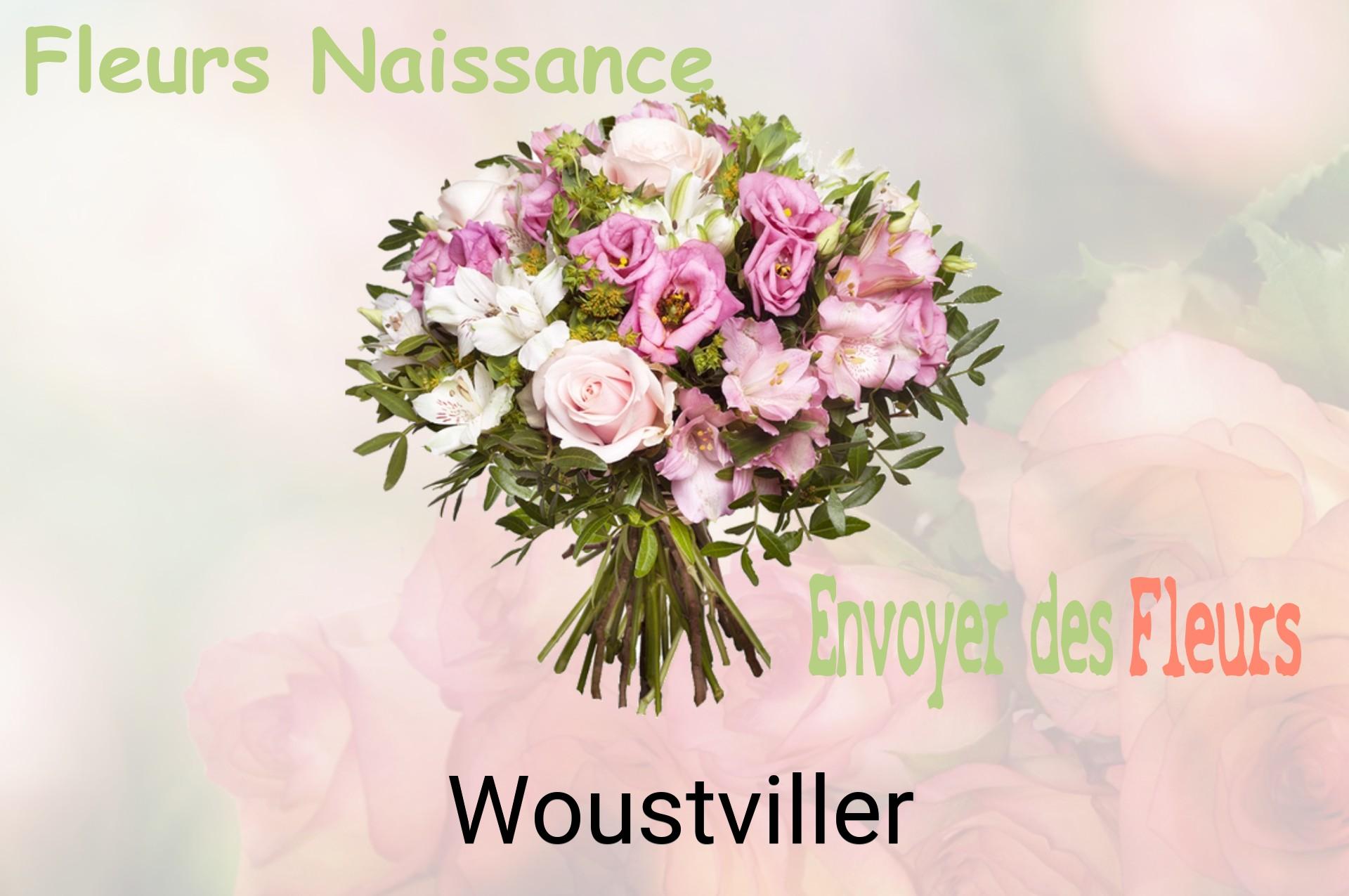 Bouquet de fleurs de naissance livré à Woustviller