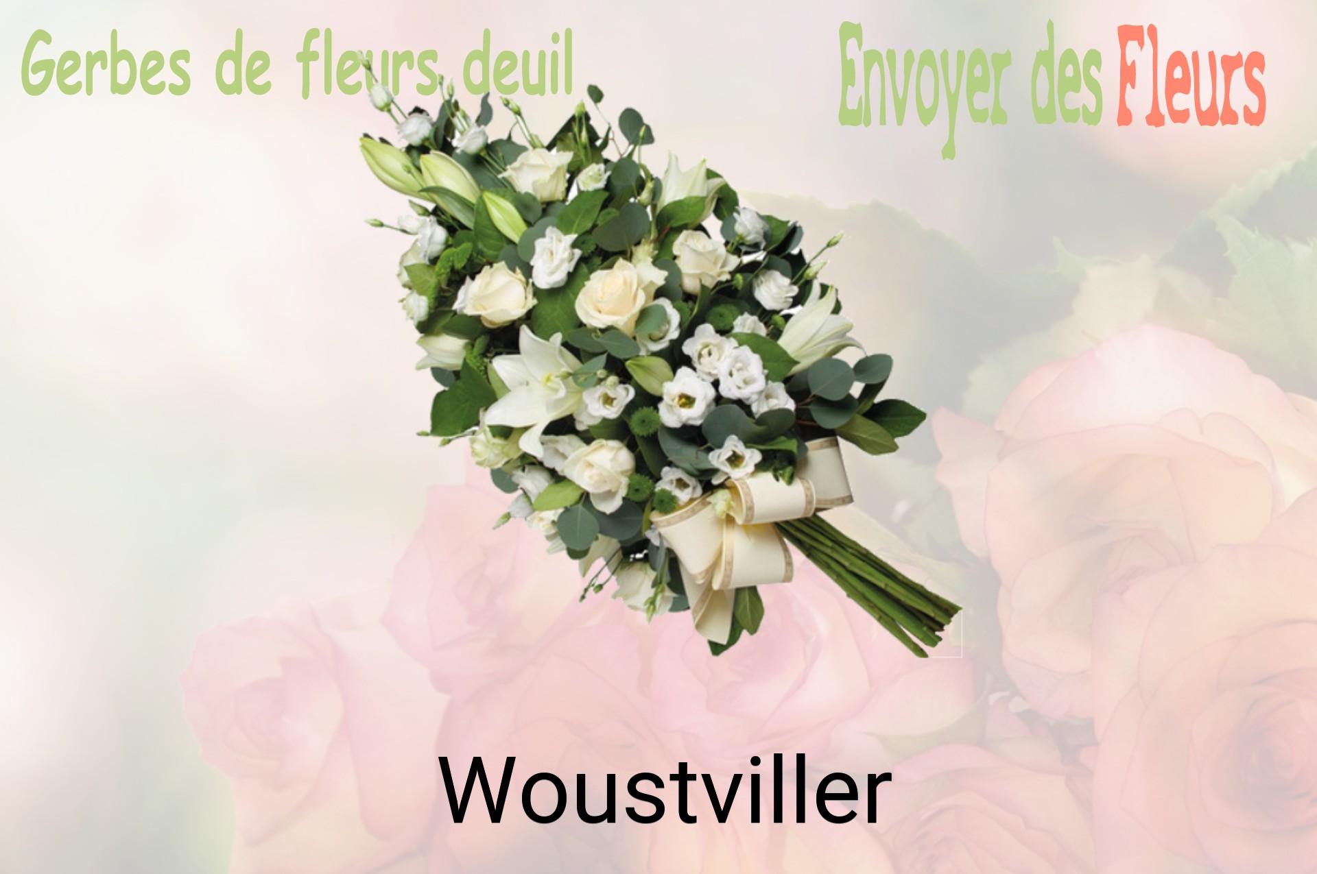 Gerbe de fleurs de deuil livrée à Woustviller